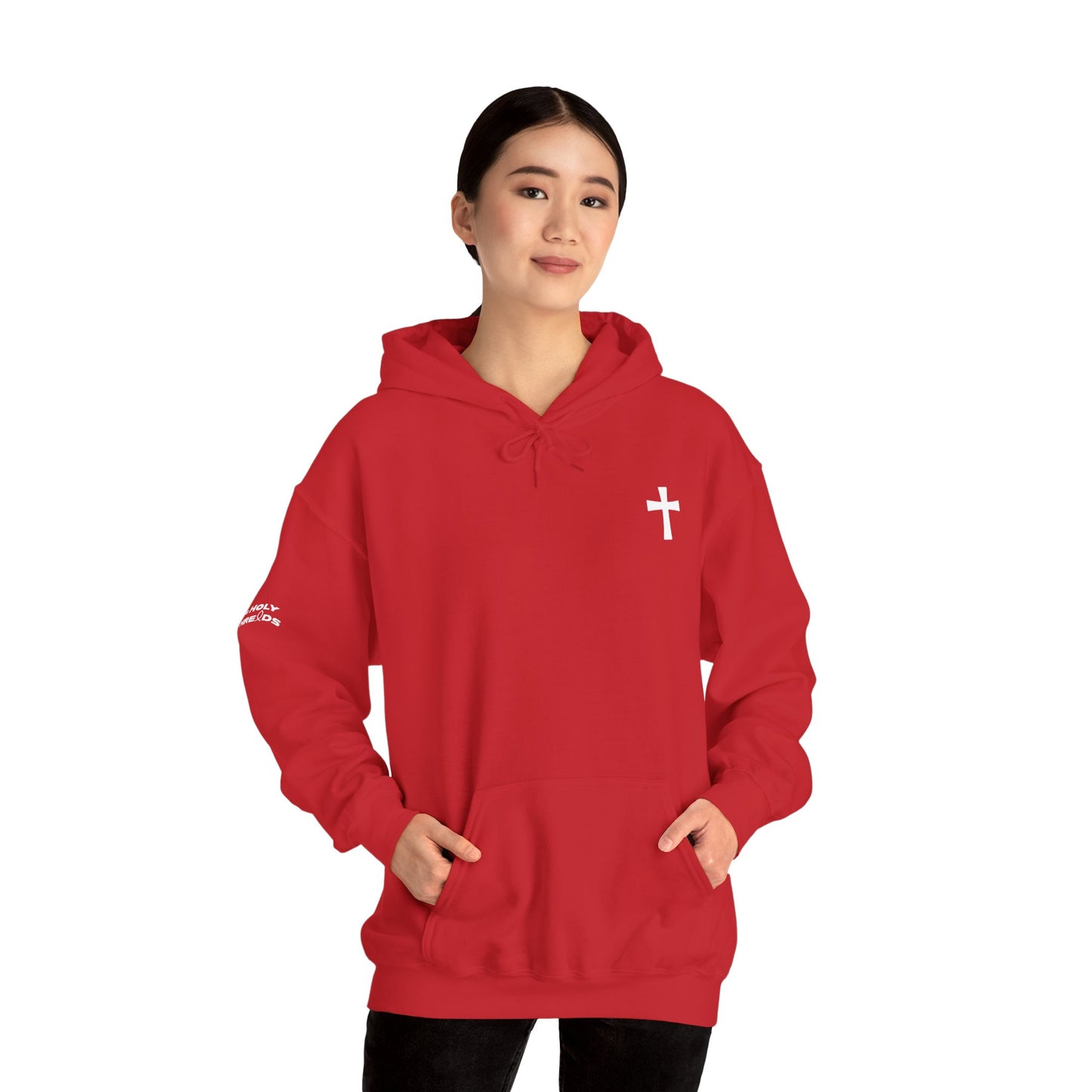 Discreet, Elegant Cross High Quality Fleece Hoodie